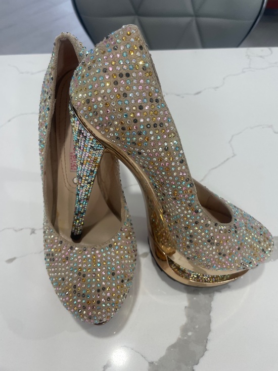 Gianmarco Lorenzi Shoes - Gianmarco Lorenzi Women's Glitter heels Multicolor stones sparkly
